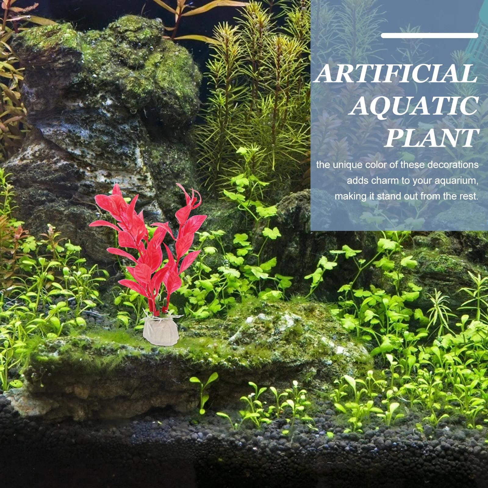 

10Pcs Fish Tank Artificial Plants Decor Realistic Aquatic Grass Plastic Aquarium Accessory Artificial Aquatic Plants