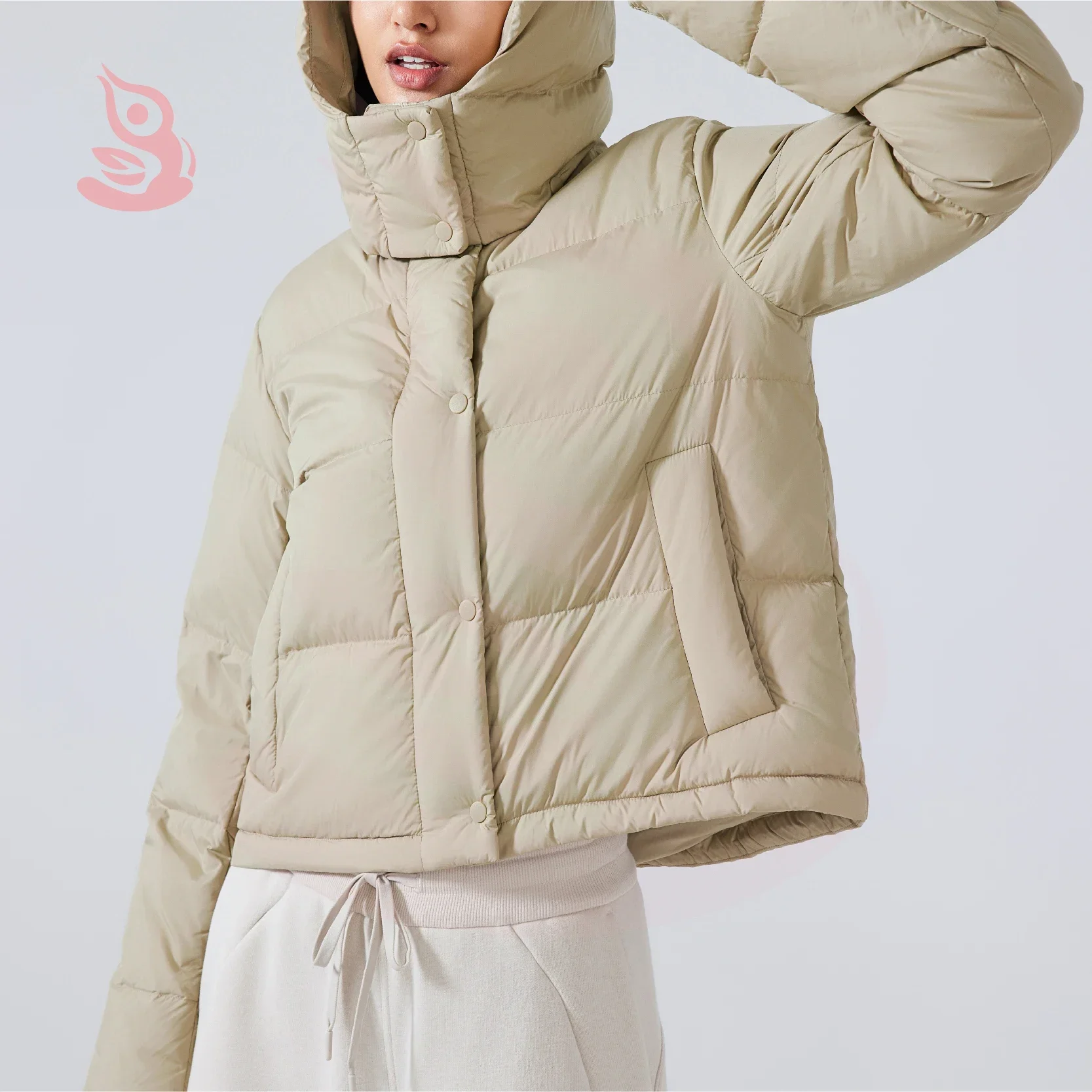 

winter detachable hooded high-end down jacket for women fashionable and versatile thick and warm jacket for women warm top