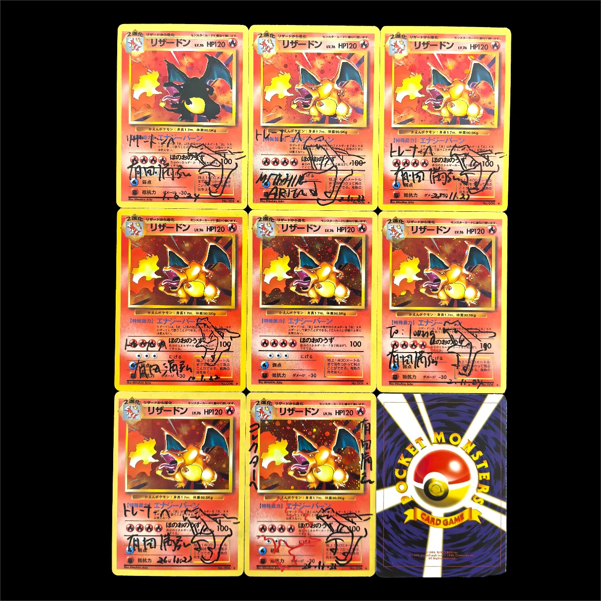 

8 шт./компл. PTCG японский 1996 Mitsuhiro Arita аниме сбор подпись Чаризард хобби коллекционные предметы коллекция игр аниме карты игрушки