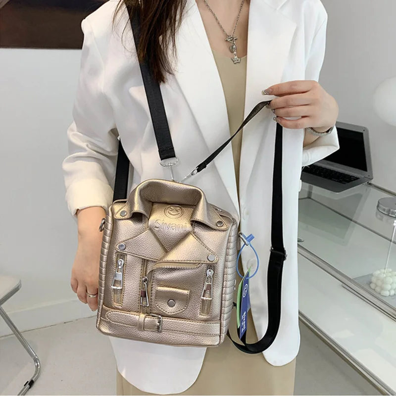 Hip hop Jacket Design Shoulder Bag Clothes Shape Women Handbag Fashion Brand  Lady Crossbody Bag Luxury Designer Travel Backpack