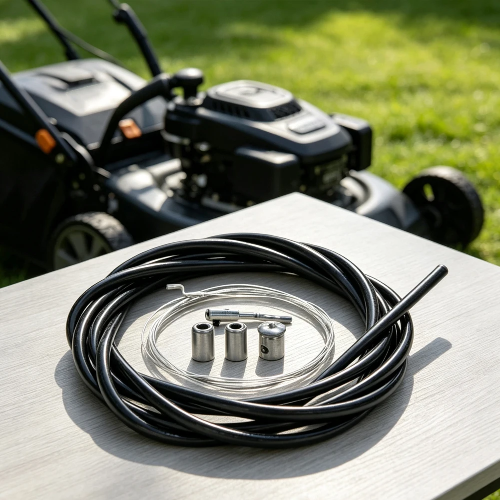 Z Tip Cable Brushcutter Cable For Lawn Care Rubber Coated With Clamp Resilient Design Throttle Cable With Clamp