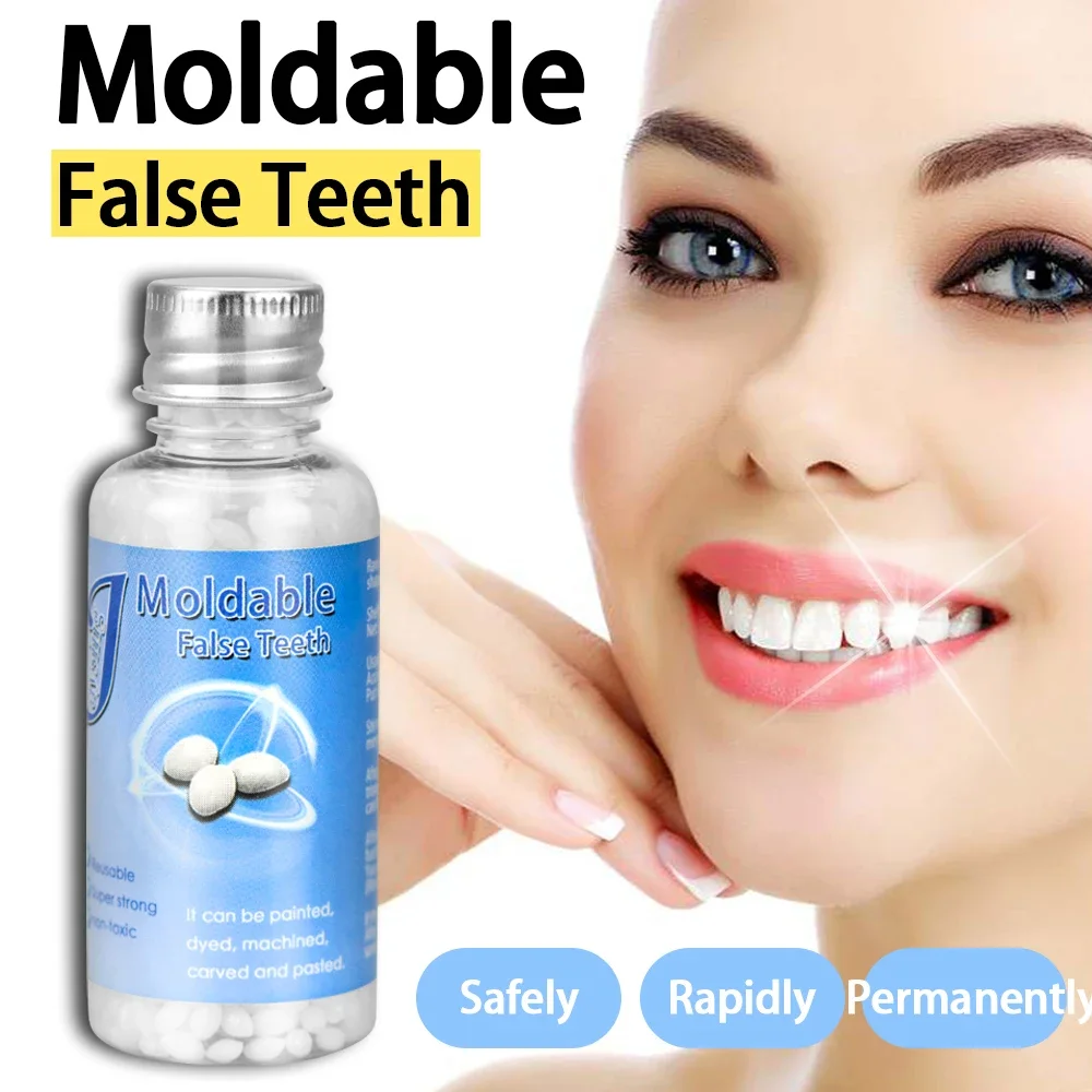 Pegamento de resina para reparación de dientes, relleno de huecos de dientes moldeables, pegamento sólido para reparación temporal de dientes Falseteeth, suministros dentales de seguridad