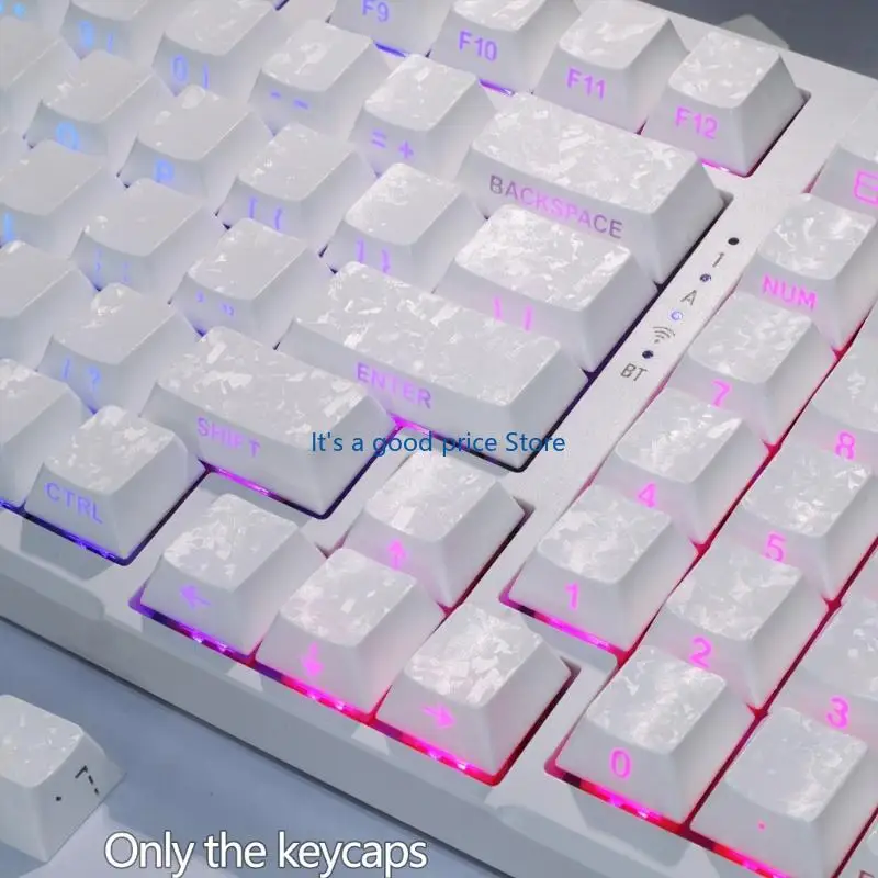  140pcs Keycaps Carbon Fiber Pattern Side Print Backlits for Mechanical Keyboard