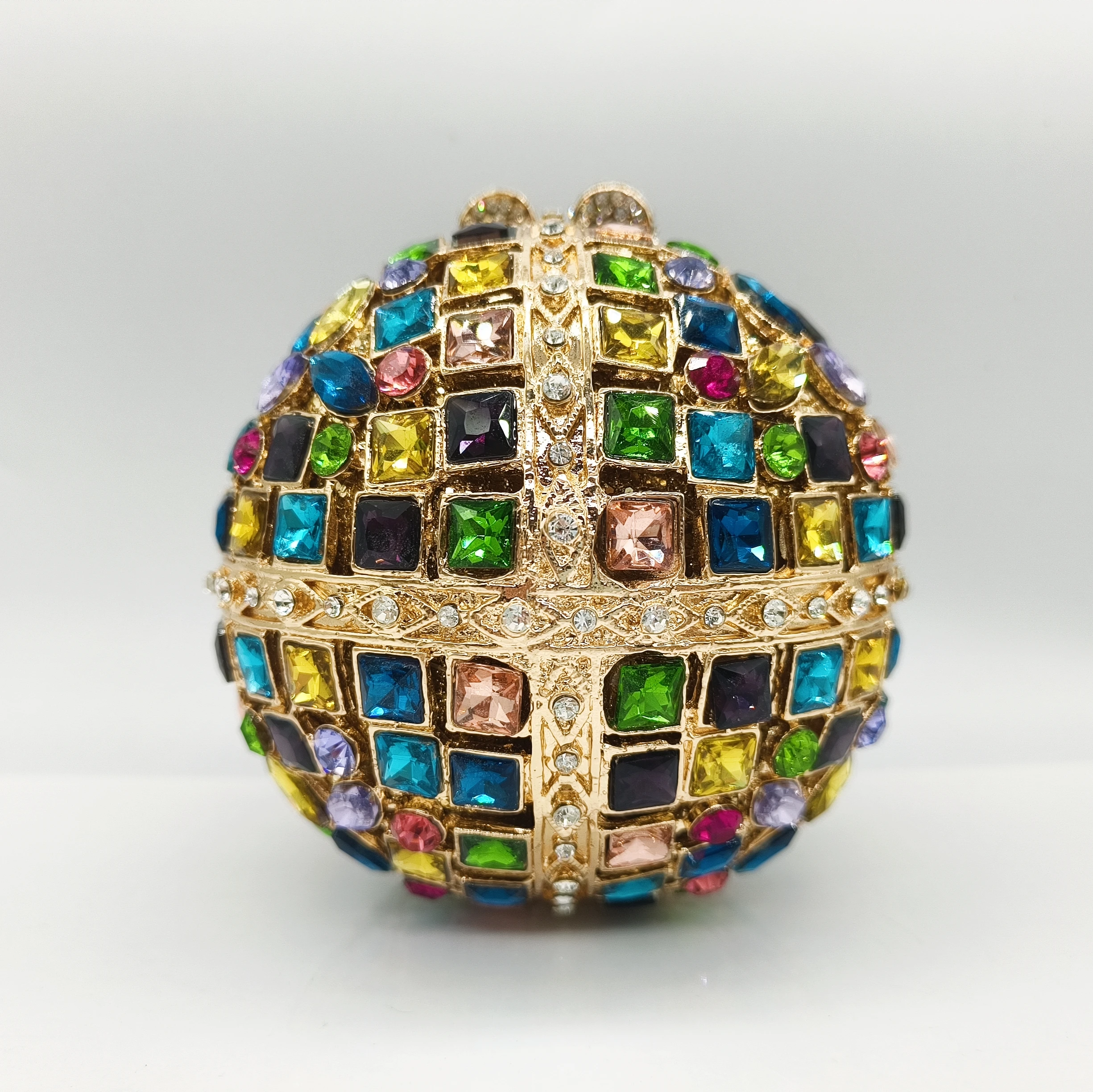 

2025 New Design Mother Day Gift Stained Glass Rhinestone Clutch Bell Shaped Hollow Diamond Banquet Prom Ladies Evening Bag