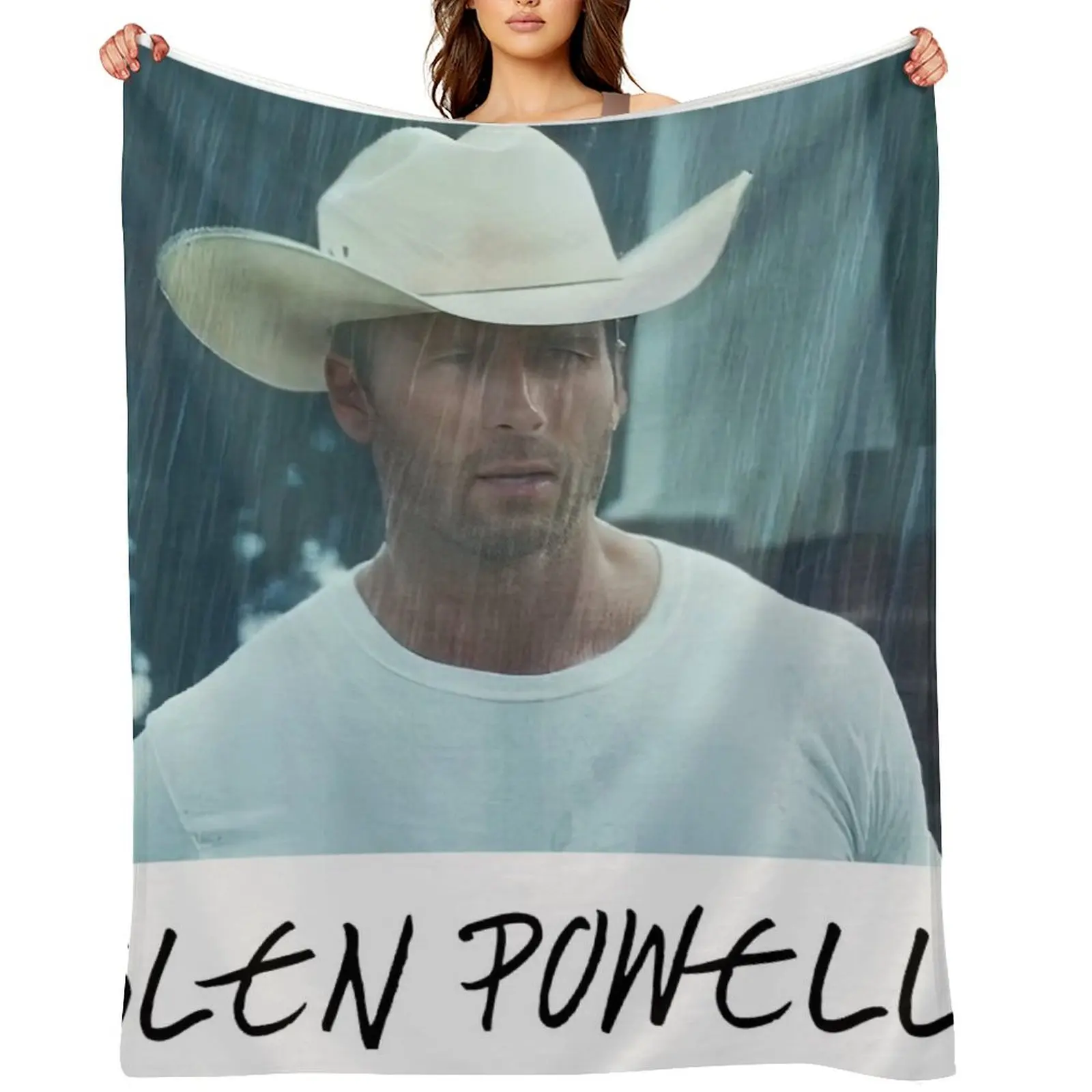 

Glen Powell Throw Blanket Luxury Throw Decorative Sofa blankets and throws sofa bed Blankets