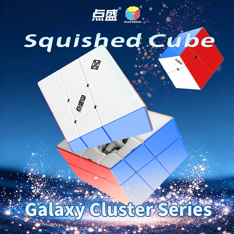 [Picube] DianSheng Squished 3x3 2x2 Magnetic Special Shape Magic Cube Twisty Puzzle Irregular Cubo Magico Collectible Toy Gift