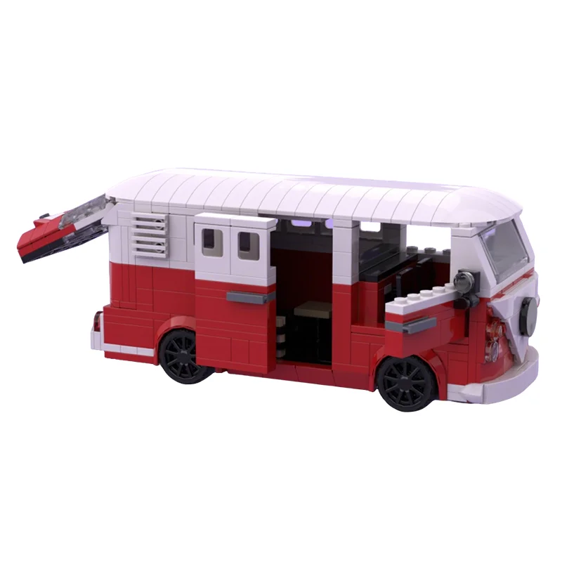 534pcs MOC VW Bus City Champions Model Building Christmas Gift Blocks Toys Architecture Assemble DIY Creative Education Idea