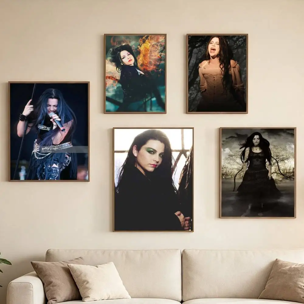 Evanescence Fallen Amy L-Lee Poster Waterproof Wall Art Sticker For Bar Living Room Vintage Decor High Quality Print Gift