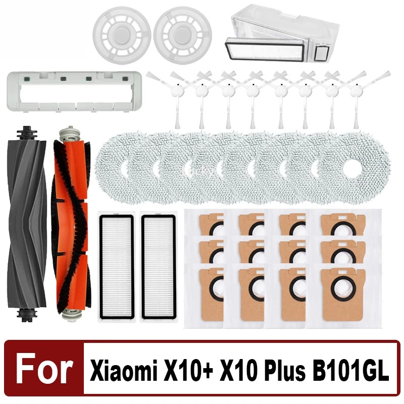 para-xiaomi-robo-vacuo-x10-x10-plus-b101gl-pecas-de-reposicao-acessorios-escova-lateral-principal-filtro-hepa-saco-po-pano-mop-suporte-caixa-poeira