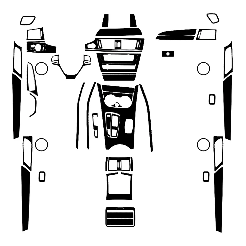 

For BMW X3 F25 2011-2017 Black Carbon Fiber Interior Trim Kit Cover Center Console Decoration Interior Accessories