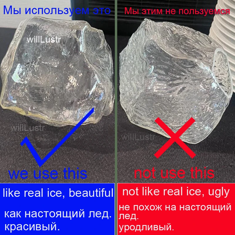 

Светодиодный подвесной светильник Ice Block из выдувного стекла неправильной формы, люстра для лестницы и спальни