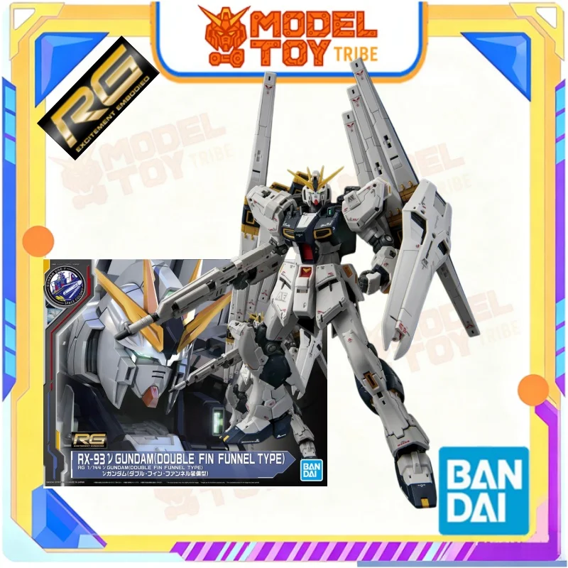 Japan Bandai Original Anime RG 1/144 RX-93 ν GUNDAM (DOUBLE FIN FUNNEL TYPE) Model Kit Highly Detailed Collectible Gift In-Stock