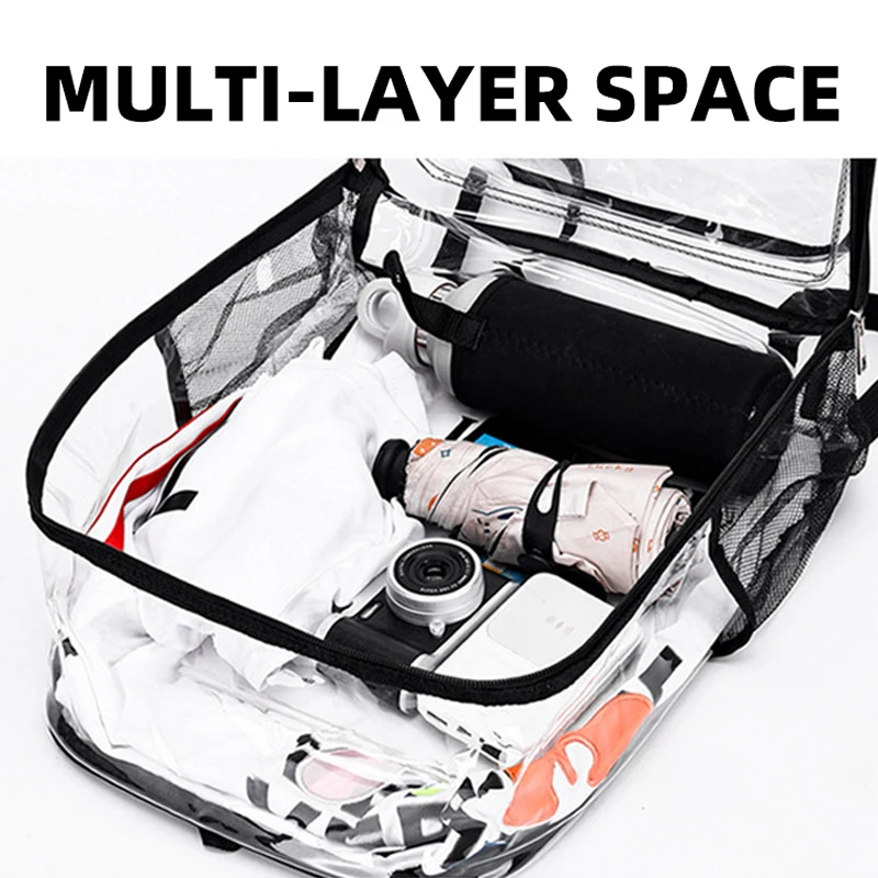 Mochila de pesca PVC transparente impermeable para viajes y senderismo - imagen 5