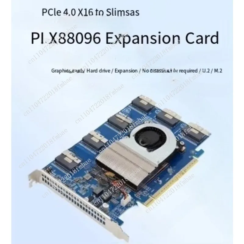 Compatible with PLX88096 PCIE4.0 Split-free Drive-free 6-10 8654 Interfaces Expansion Card