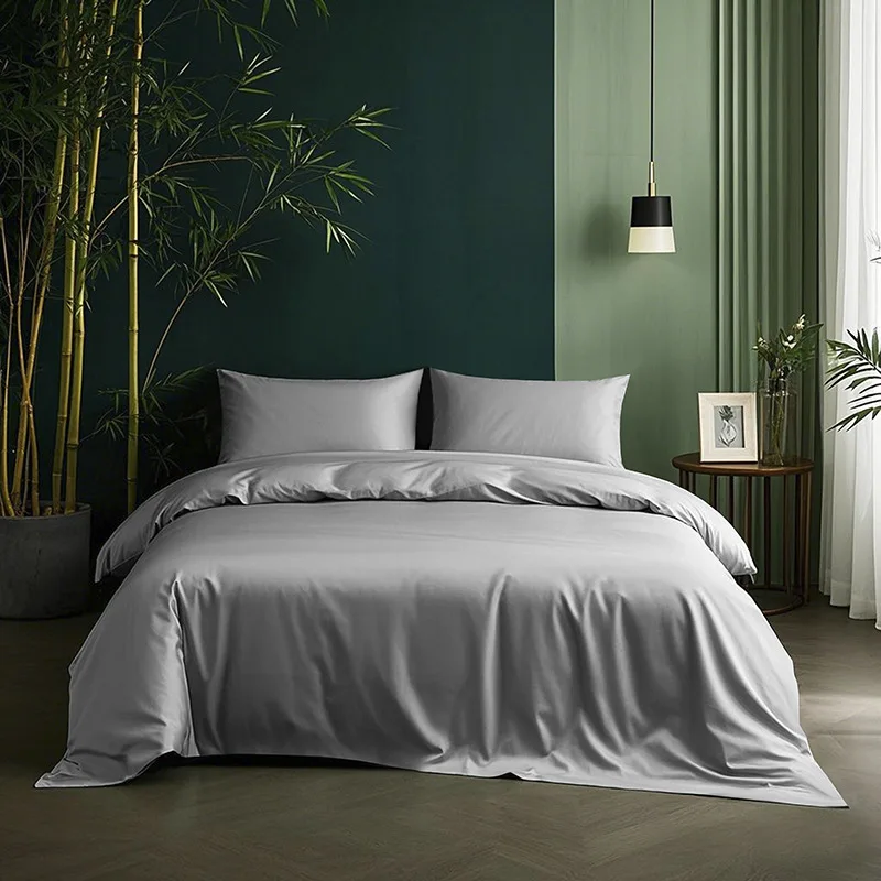 Set quattro pezzi in raso di fibra di bambù, biancheria da letto transfrontaliera 400tc lavabile ad alto contenuto di contanti e ad alta densità