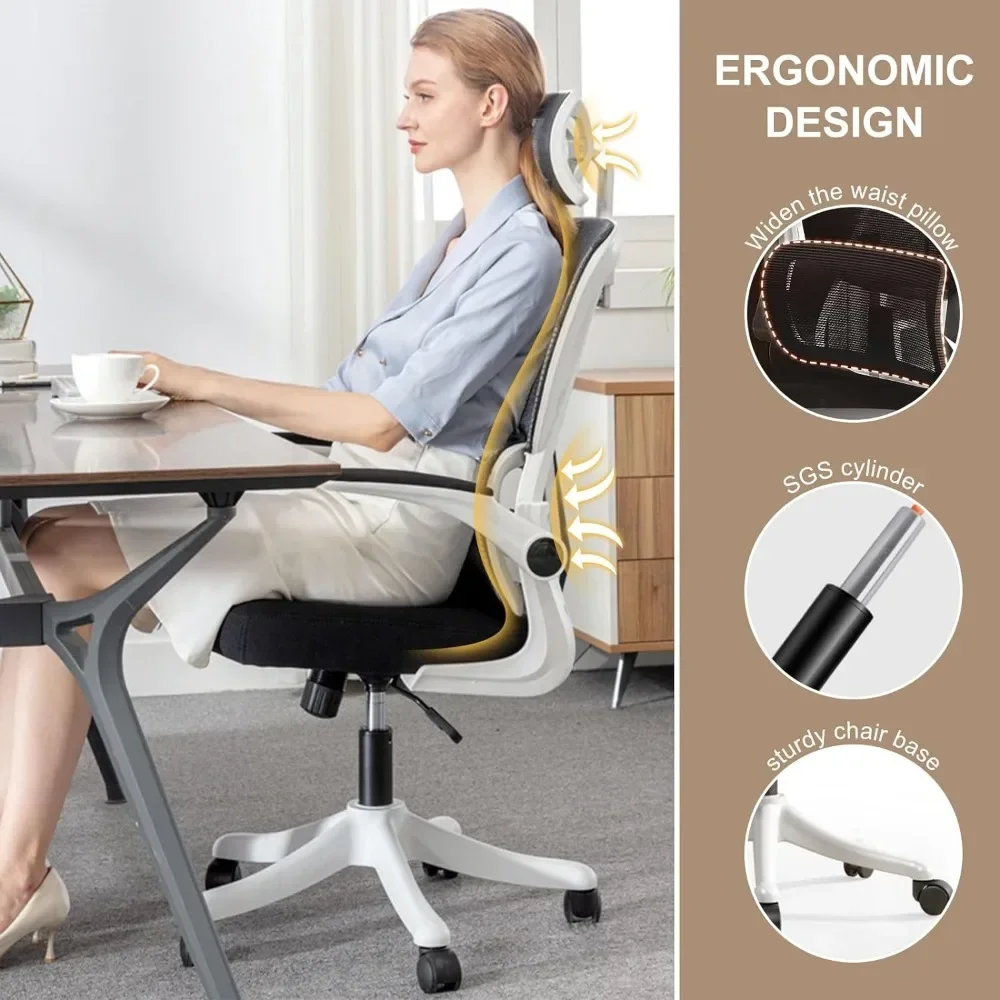 Silla de Gamer para el hogar y la Oficina, asiento ergonómico de espalda alta con soporte Lumbar, reposacabezas ajustable, respaldo de ordenador para juegos