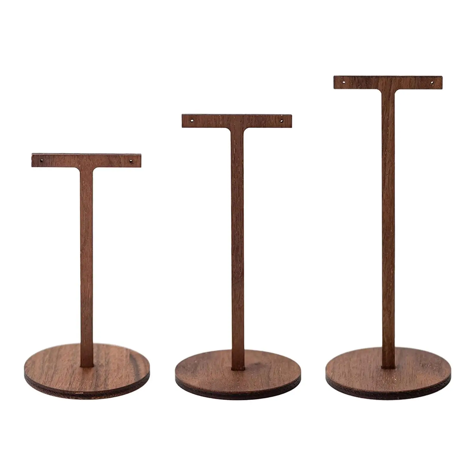 

Earrings T Bar Stand Wooden Showcase Jewelry Storage Rack Countertop Jewelry Holder for Bangles Hanging Pendants Shopping Malls