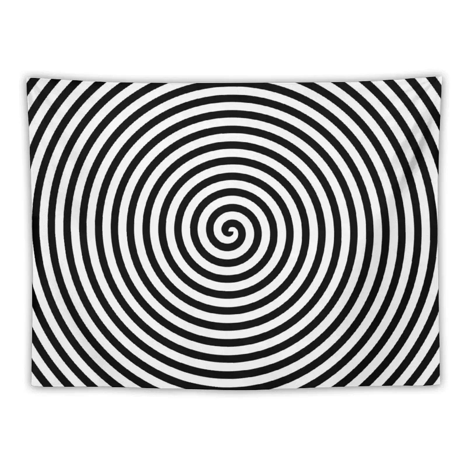 Trippy Spiral- Black and White Tapestry Home Decorating Wall Mural Room Aesthetic Decor Tapestry