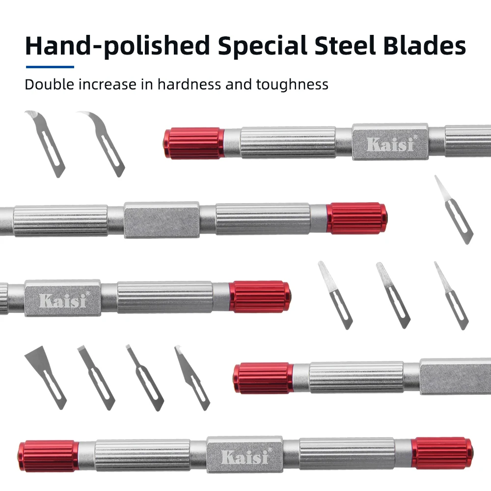 ชุดเครื่องมือใบมีดบางสำหรับซ่อมชิป IC Kaisi 310 เครื่องมือลบขอบ CPU สำหรับซ่อมเมนบอร์ดโทรศัพท์มือถือและคอมพิวเตอร์