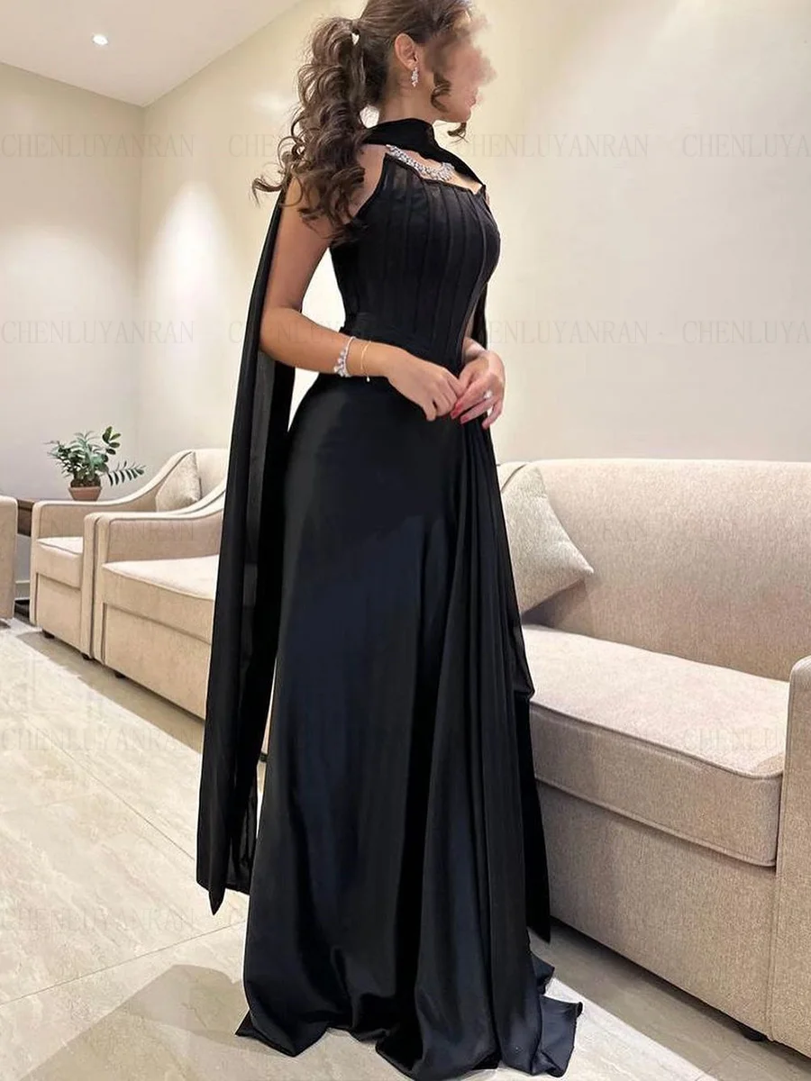 Strapless Black Formal Occasion Dresses 2025 Customized Long Ball Gowns Zipper A-line Sexy Evening Party Gowns فساتين الحفلات