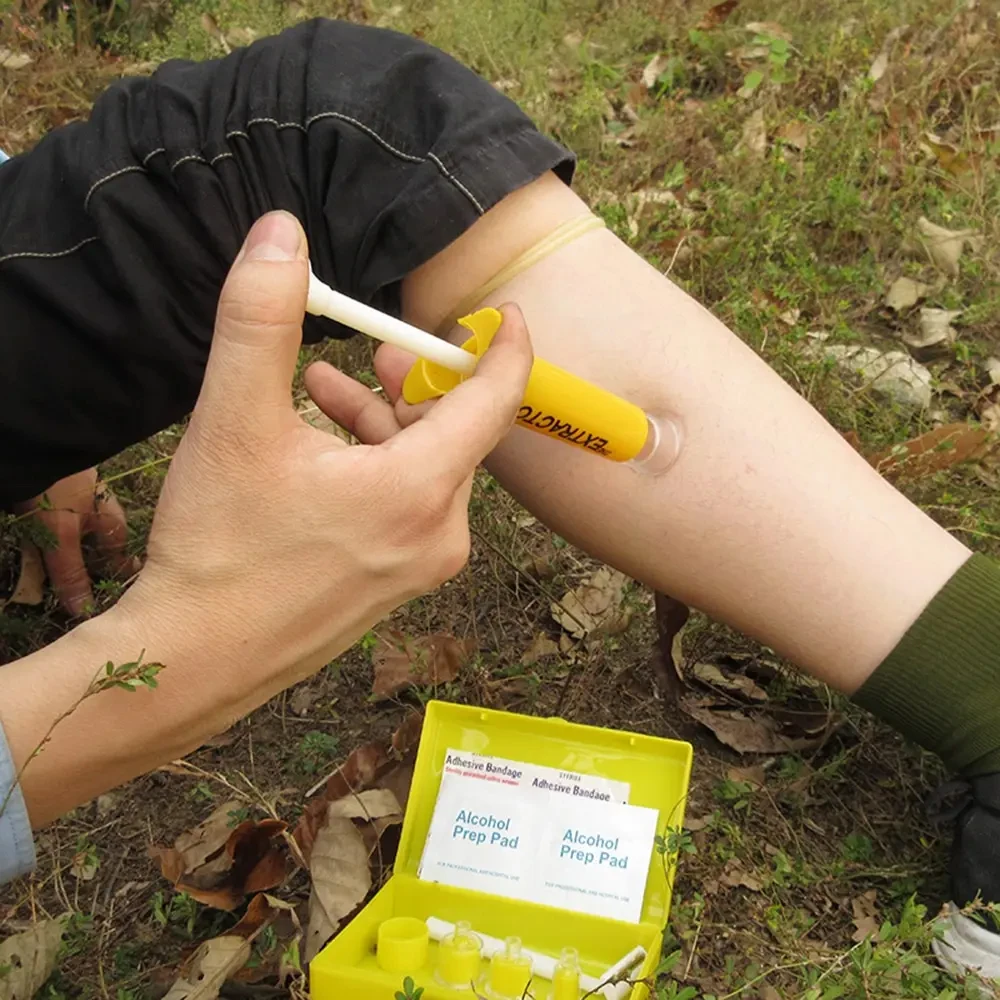 KATWAY في الهواء الطلق في حالات الطوارئ بقاء السم النازع: ثعبان الحشرات لدغة الإسعافات الأولية، مضخة تفريغ السموم أدوات التسمم HH-AA541