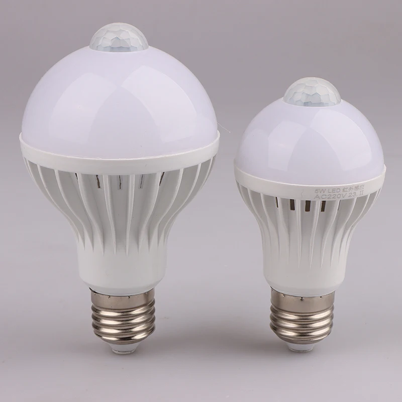 LED 220V E27 PIR Motion Sensor Lamp 5W 7W 9W 12W Bulb With Motion Sensor Infrared Radiation Motion Detector Night Light