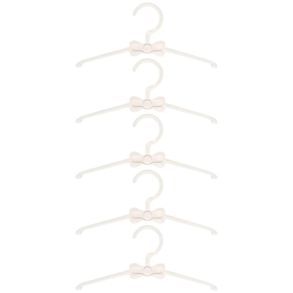 

5 pcs Clothes Hangers Small Plastic Baby Infant Small Hangers For Baby Clothes Pet Apparel White Compact Storage