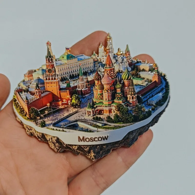 Russia Fridge Magnets Moscow Travel Souvenirs Saint Basil's Cathedral‌ Red Square Fridge Stickers Home Decoration Wedding Gifts