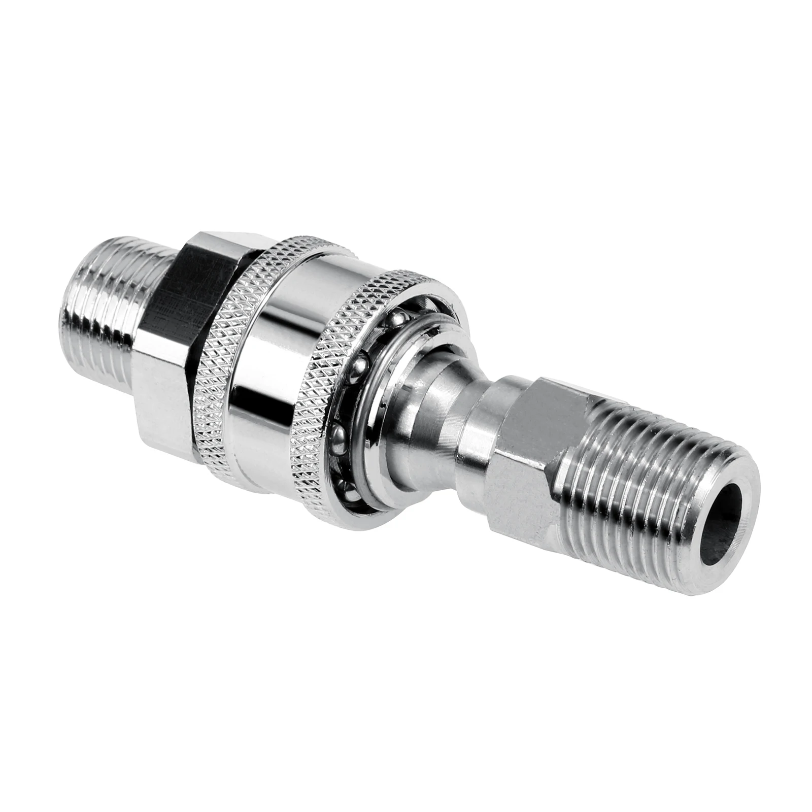 1set 3/8Inch Stainless Steel Plug & Socket NPT Quick Connector External Thread Kit High Pressure Washer Adapters Garden Fittings