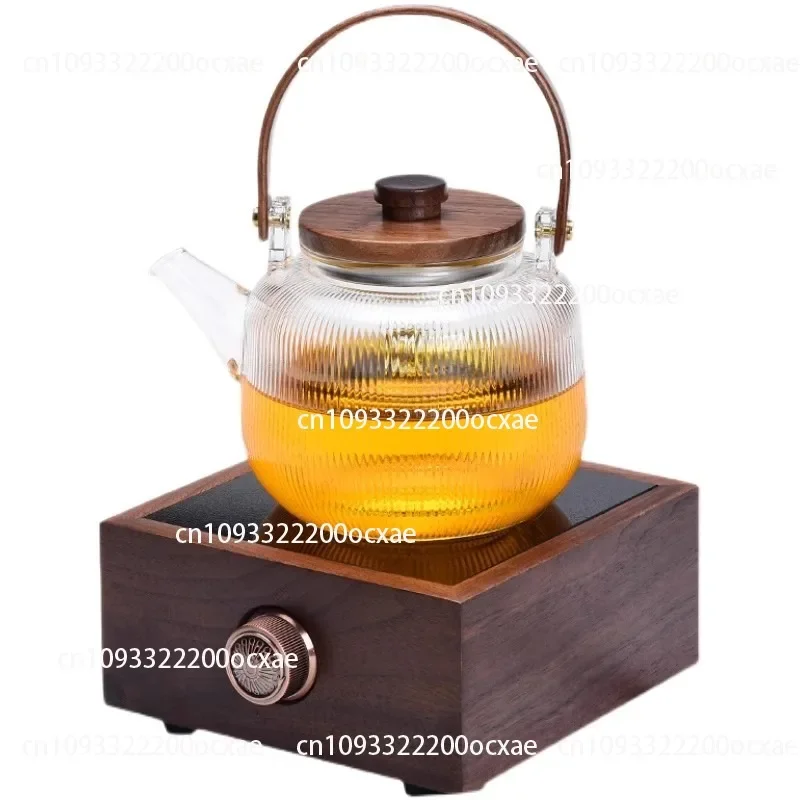 Walnut Electric Ceramic Stove Tea Maker Tilling Glass Steaming Teapot