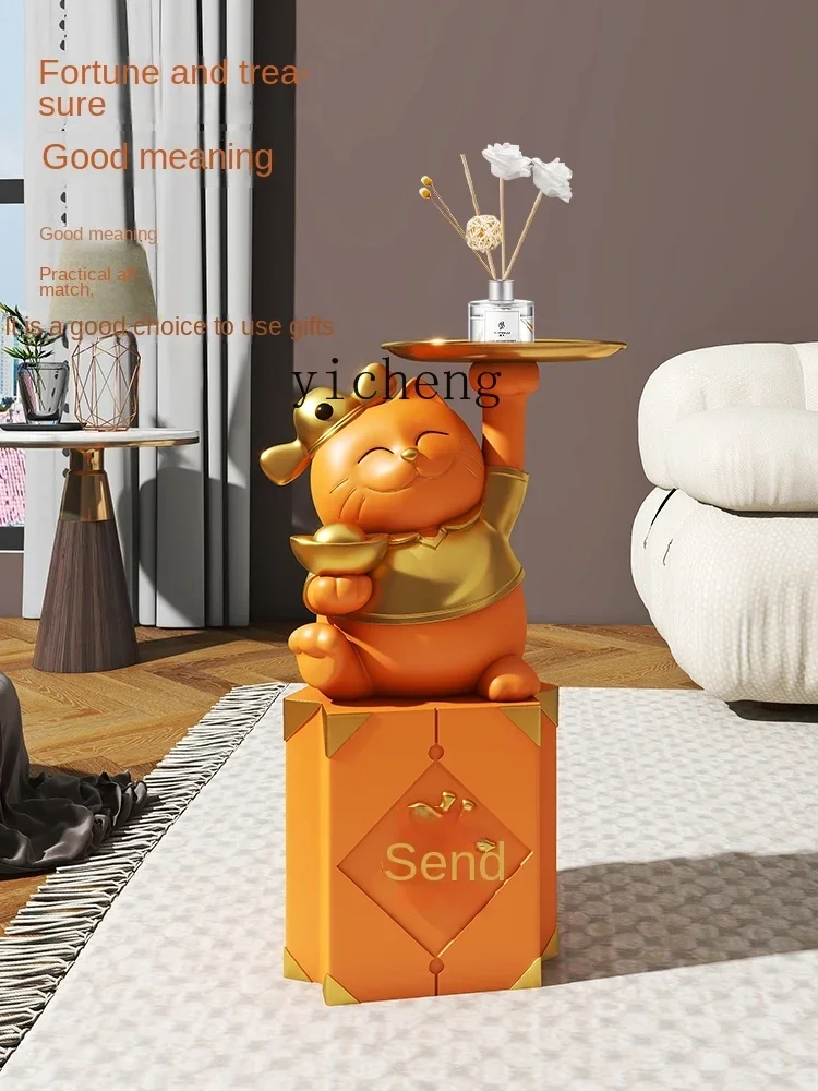 Fortune Cat Decoration Large Floor Home Living Room Welcome Decorations Housewarming and Moving