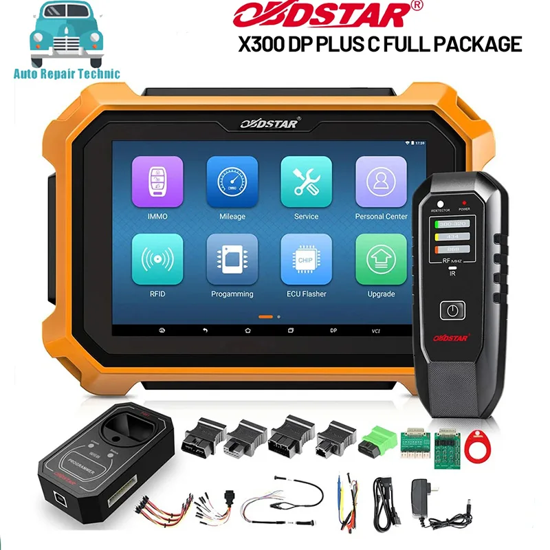 

OBDSTAR X300 DP Plus C Package Full Version with P001 and Key Sim 5 In 1 Key Simulator and P004 Adapter and FCA 12+8 Adapter