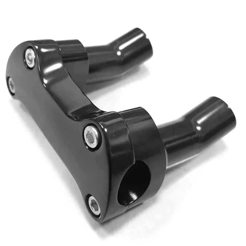 Black Top Cover 3.5 Inch Handlebar Risers Clamp For  Dyna Softail Sportster XL