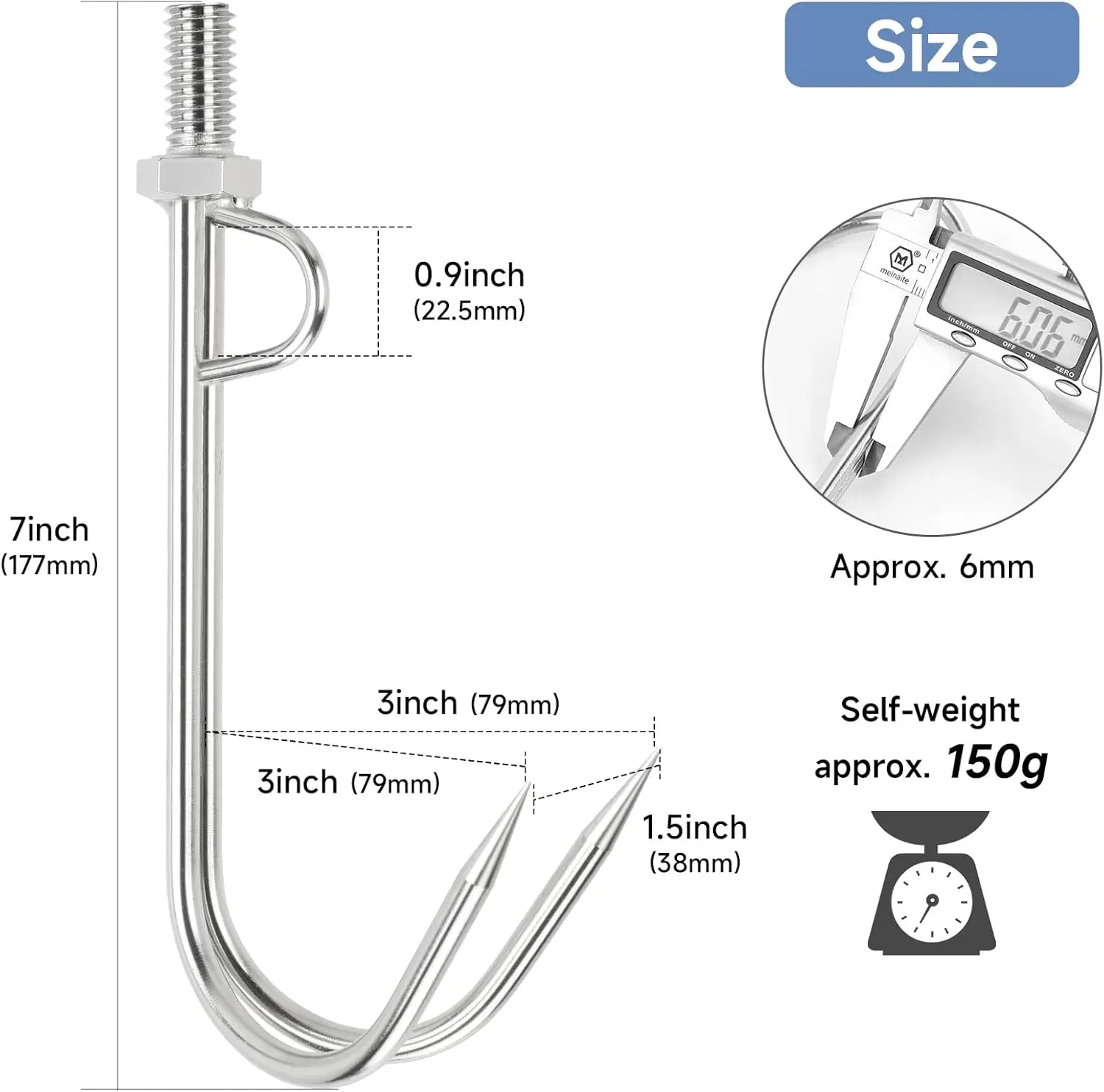 fish bone hook Black Bone Fish Hook