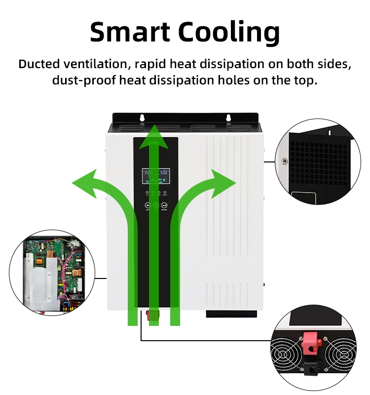 Entelechy Wind Solar 10kva 15kva 21.6kva Hybrid Inverters Low Frequency Inverter