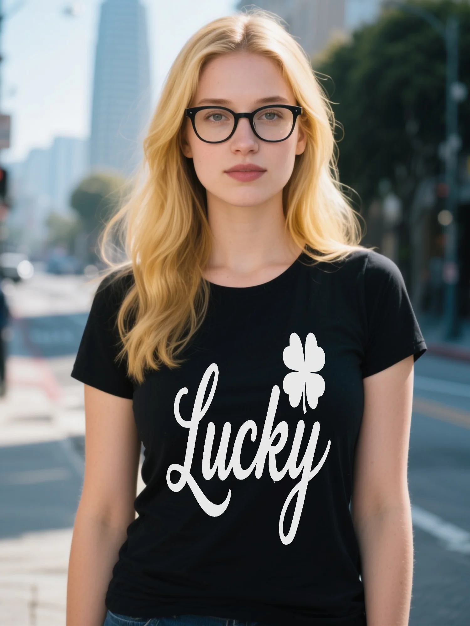 

Женская черная футболка премиум-класса с графическим принтом High Street Tie-Dye, плотный хлопок с круглым вырезом 280 г