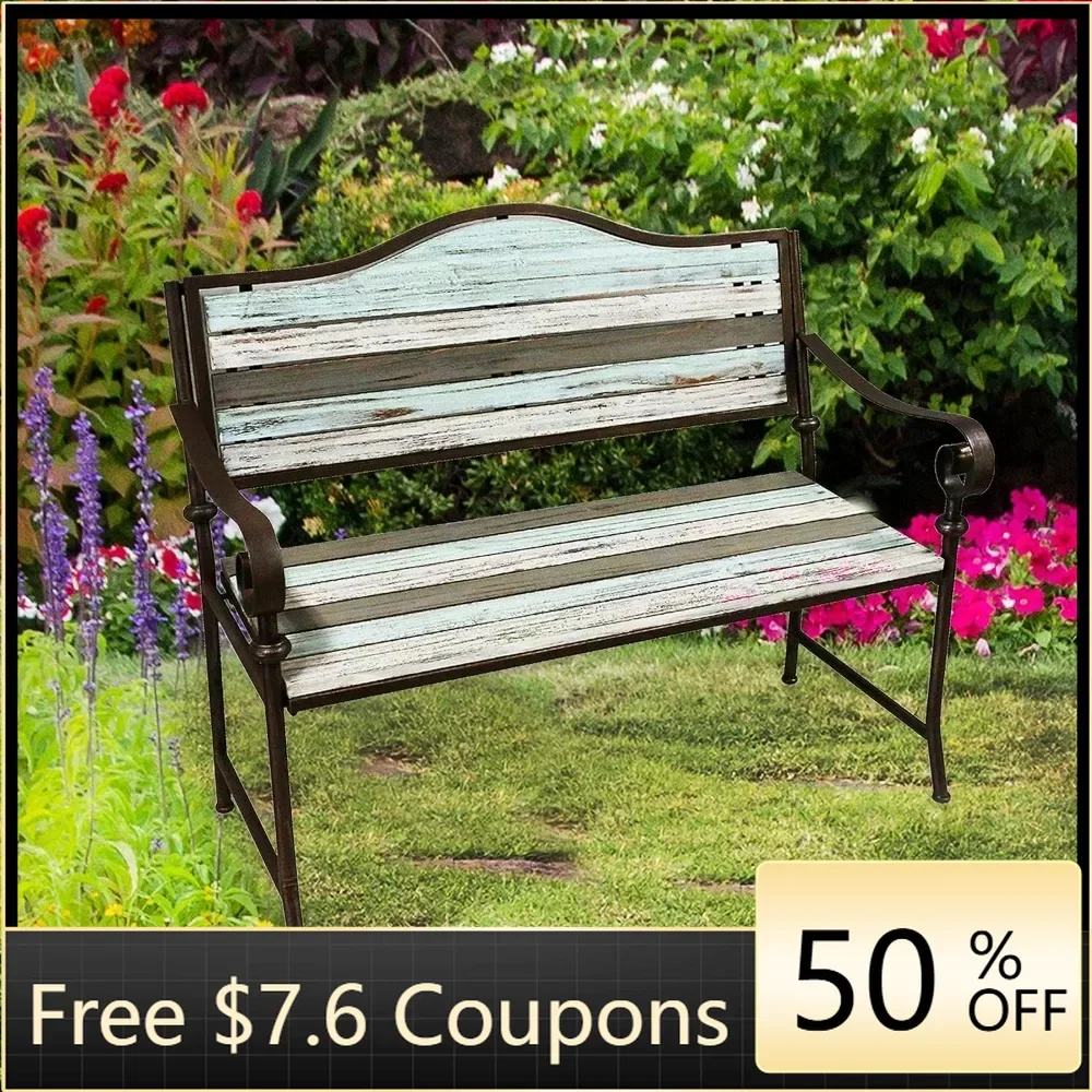 Cream Outside Benches Grey Garden Porch Bench 45 Inch Patio Cast Iron Love Seat TealFreight Free Outdoor Furniture