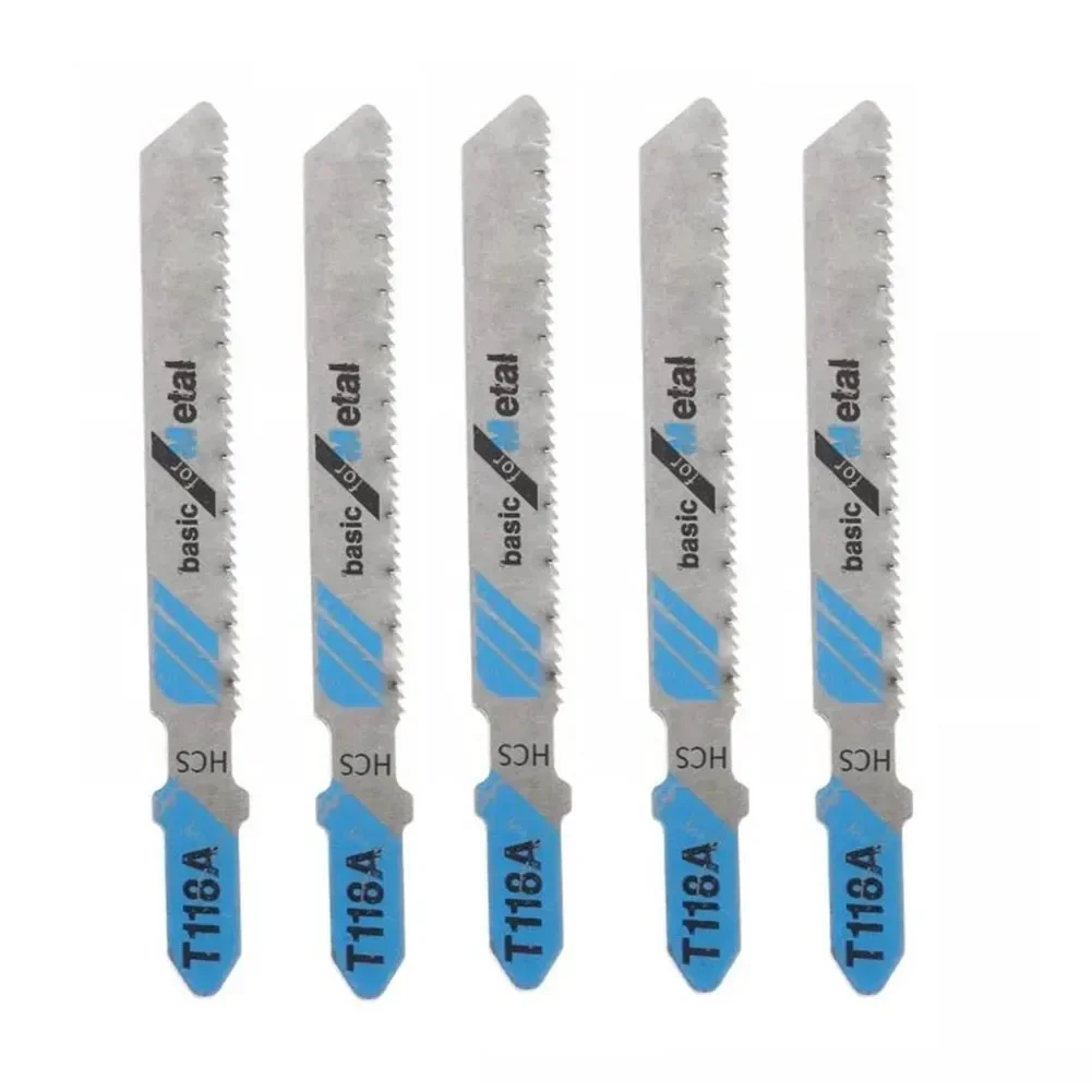 ALLGOOD 5Pcs/Set Reciprocating Saw Blades T118A HCS Jig Saw Blades For Cutting Wood PVC Plastic Thin Metal