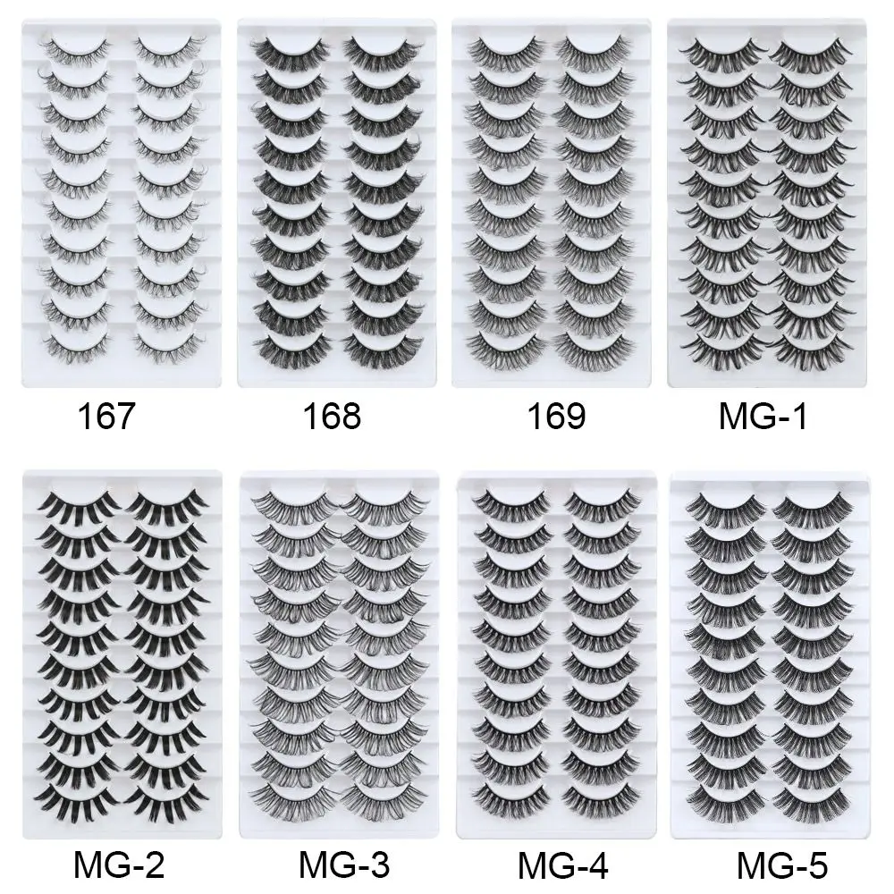 Faux-cils à boucles DD 10-25mm, Extensions de cils russes, volume 3D, en vison pelucheux, réutilisables, 1/10 paires