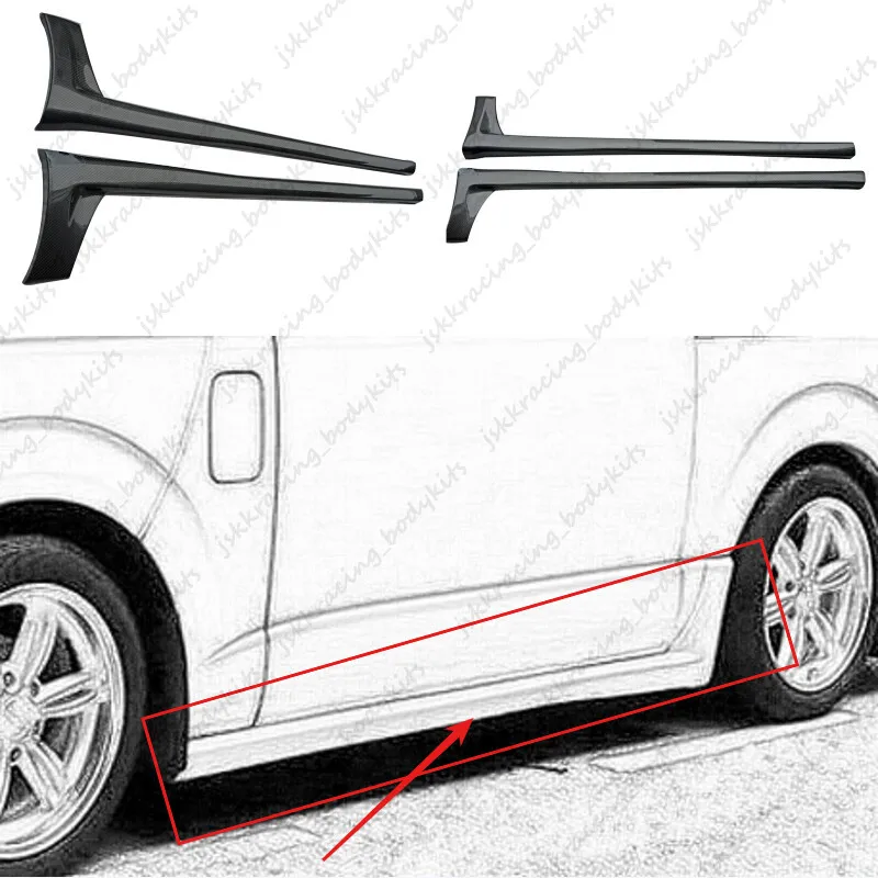 

Для Toyota Hiace 2010-2020: Накладки на пороги (2 шт.) из карбона, комплект обвеса для автомобиля