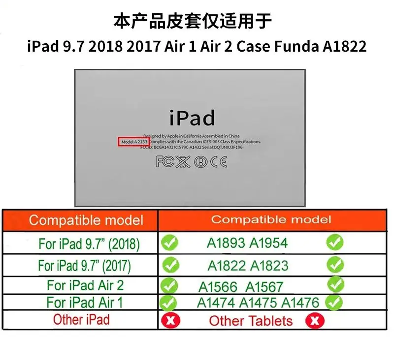 Soft Protective Silicone Case for iPad 9.7 (2017/2018), iPad Air 1 & Air 2 9.7-inch, All-Inclusive Slim-Fit Cover