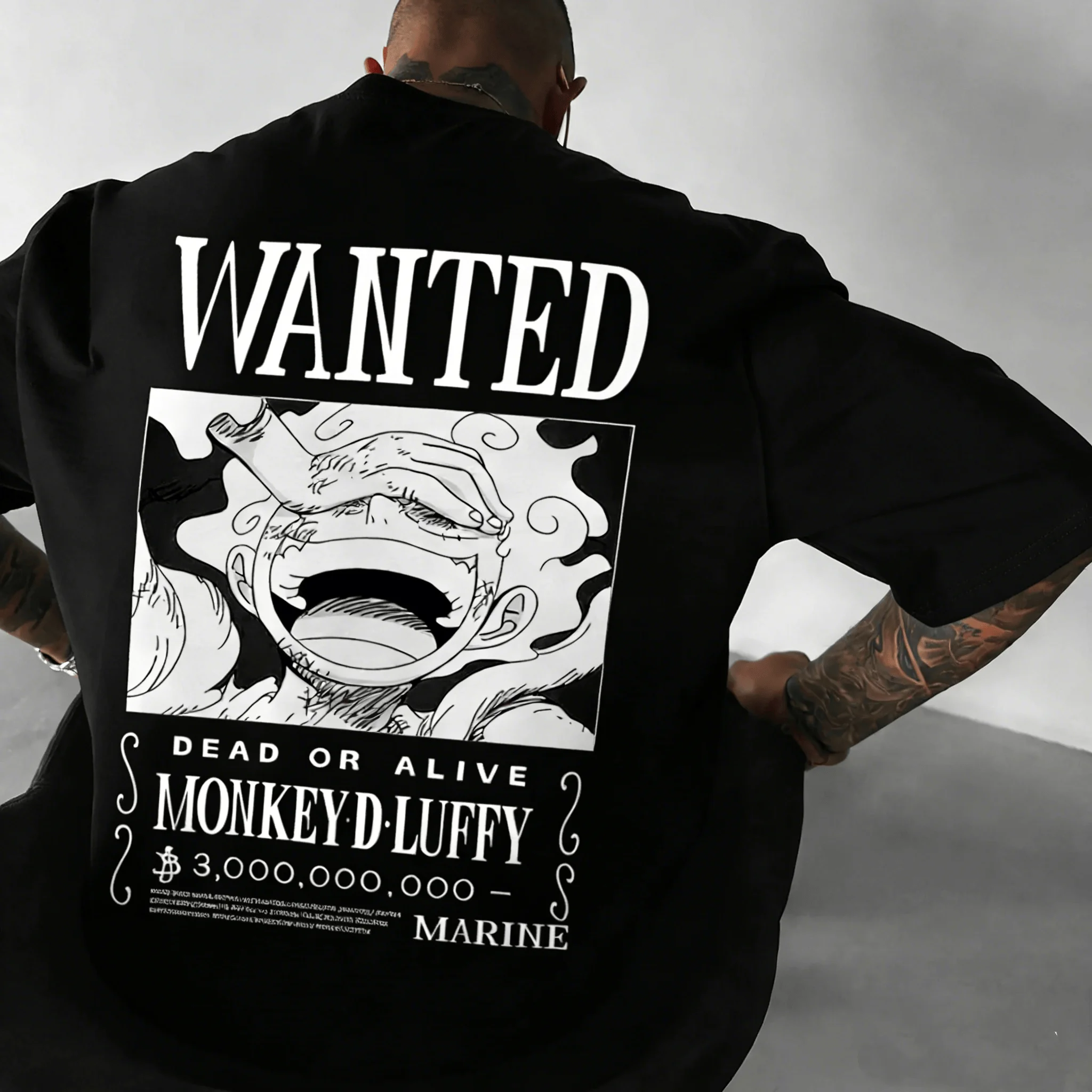 

One Piece Anime T-shirt Munch D. Luffy Pattern Printing T-shirt 2026 Summer Men Cotton Oversized T-shirt Heavy Duty T-shirt Y2K