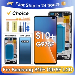 For Samsung S10 Plus Tested S10+ G975F G975U G975W G975 LCD Display Touch Screen Digitizer Assembly Replacement