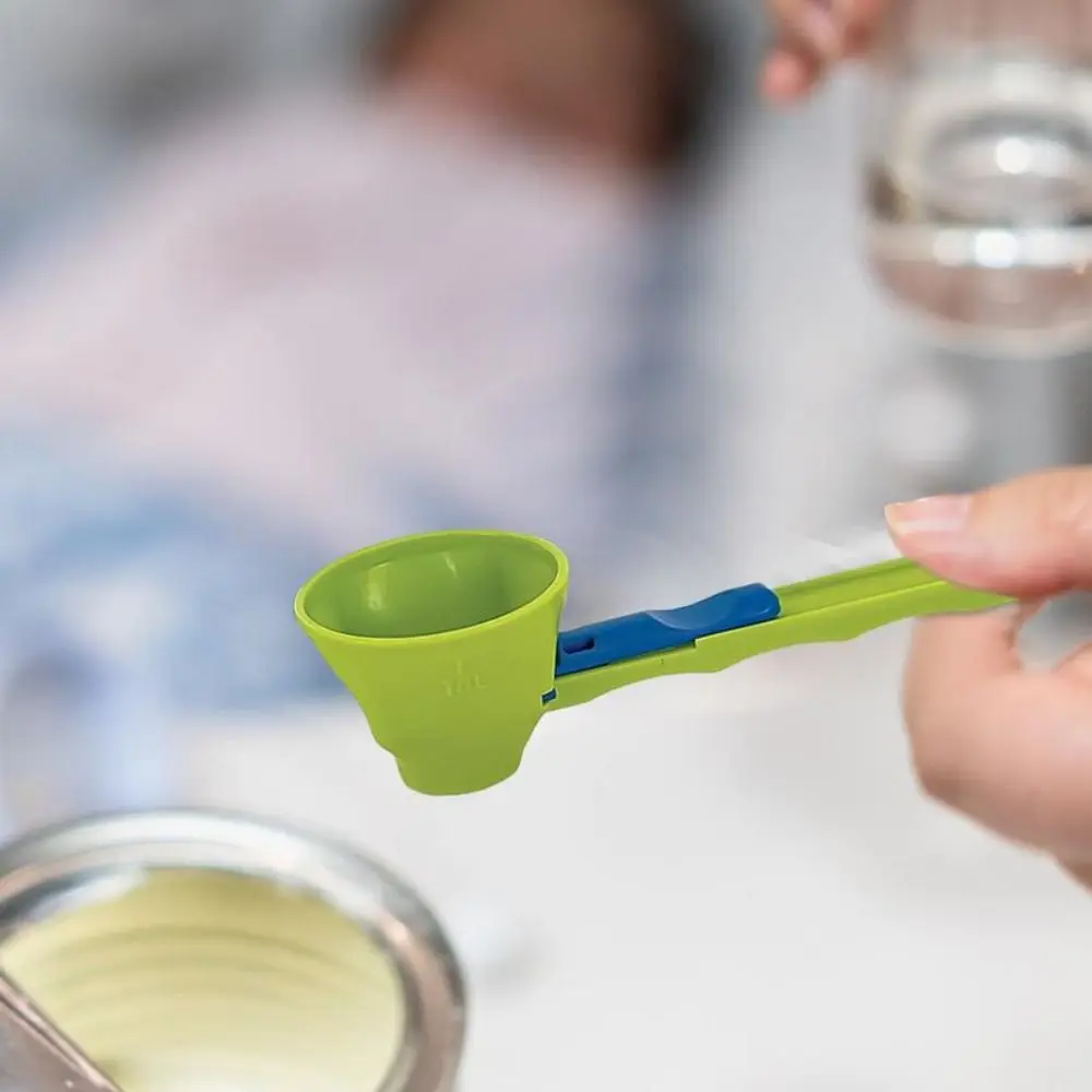 Flling Coffee Scoop Funnel Plastic 2 in 1 Sliding Design Sliding Scoop Funnel Reusable Protein Powder Scoop Kitchen Gadgets