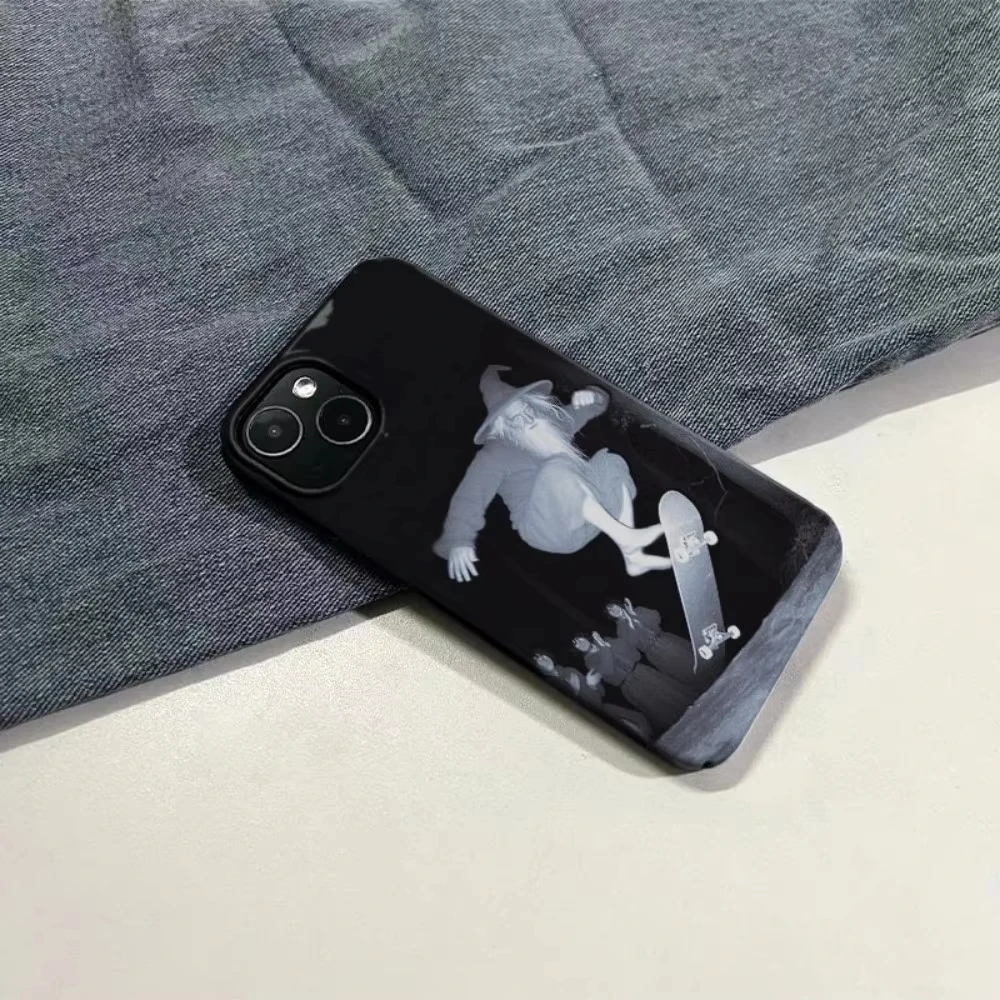 Whimsical Wizard Skateboarding Phone Case For iPhone 17 Air 16 Pro Max 15 14 Plus 13 12 Mini 11 Shockproof Silicone Back Cover view 3