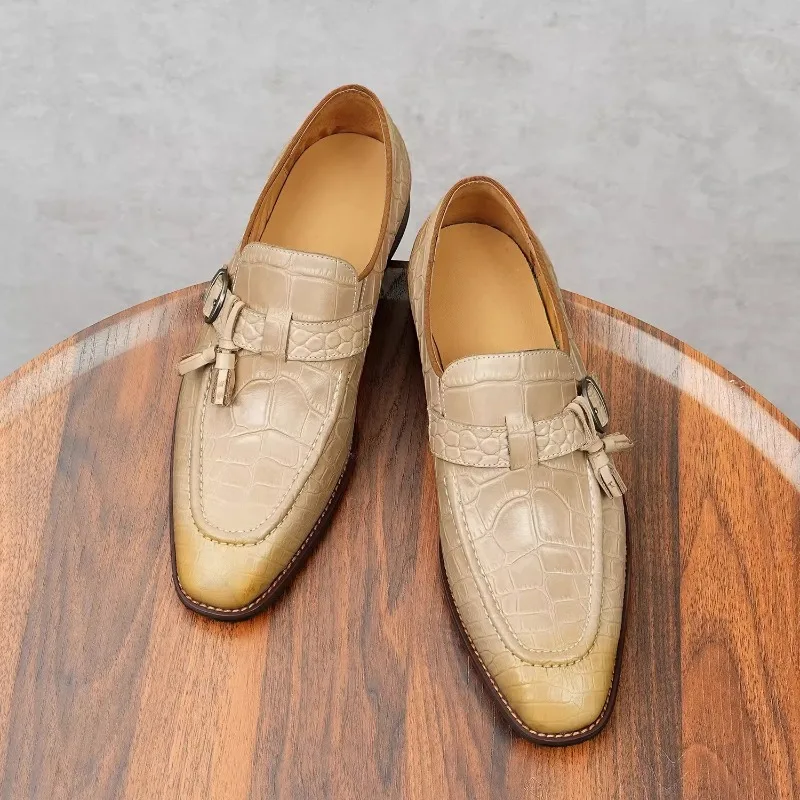 Designer Luxury Spring/Summer Business Casual Slip ON Tassel Leather Shoes Men's Dress Work Wedding Driving Shoes Male Loafers