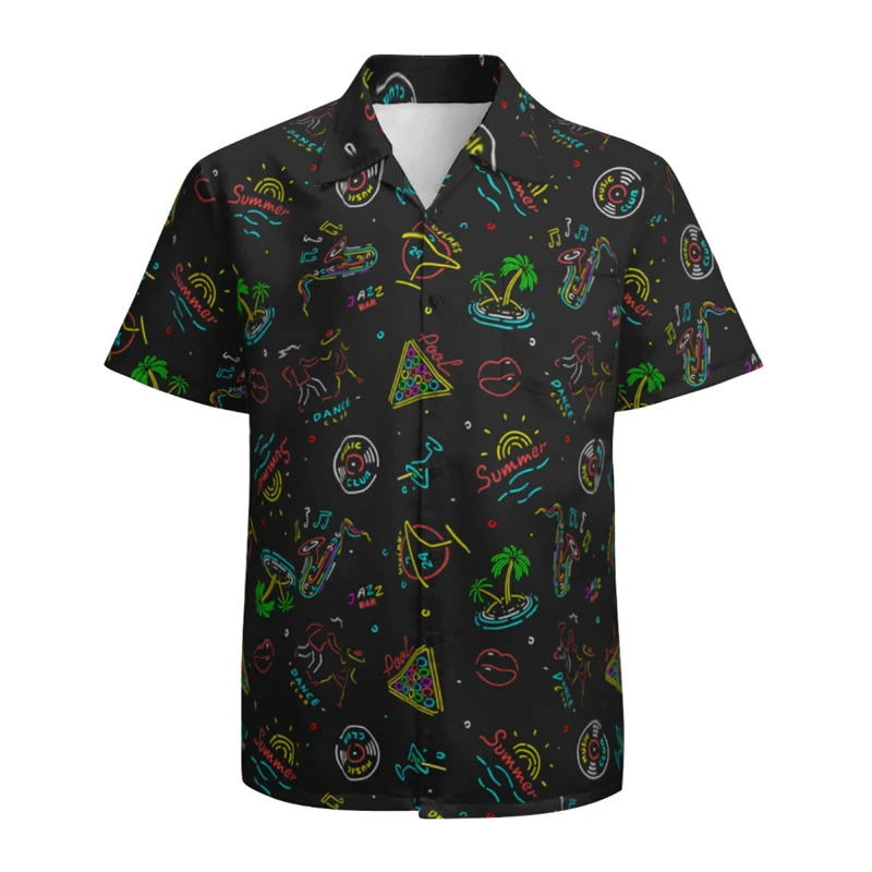 

New Style Mens Shirt Lapel Summer Short-sleeved For Work Daily Casual Breathable Comfortable Loose Simple And Fashionable Shirts