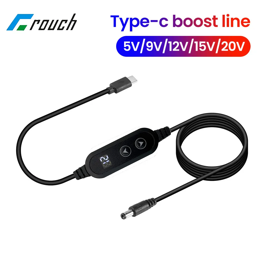 

Type C To DC Power Boost Cable 5V/9V/12V/15V/20V Power Supply Cable WiFi to Powerbank Cable Connector for Wifi Router Modem Fan