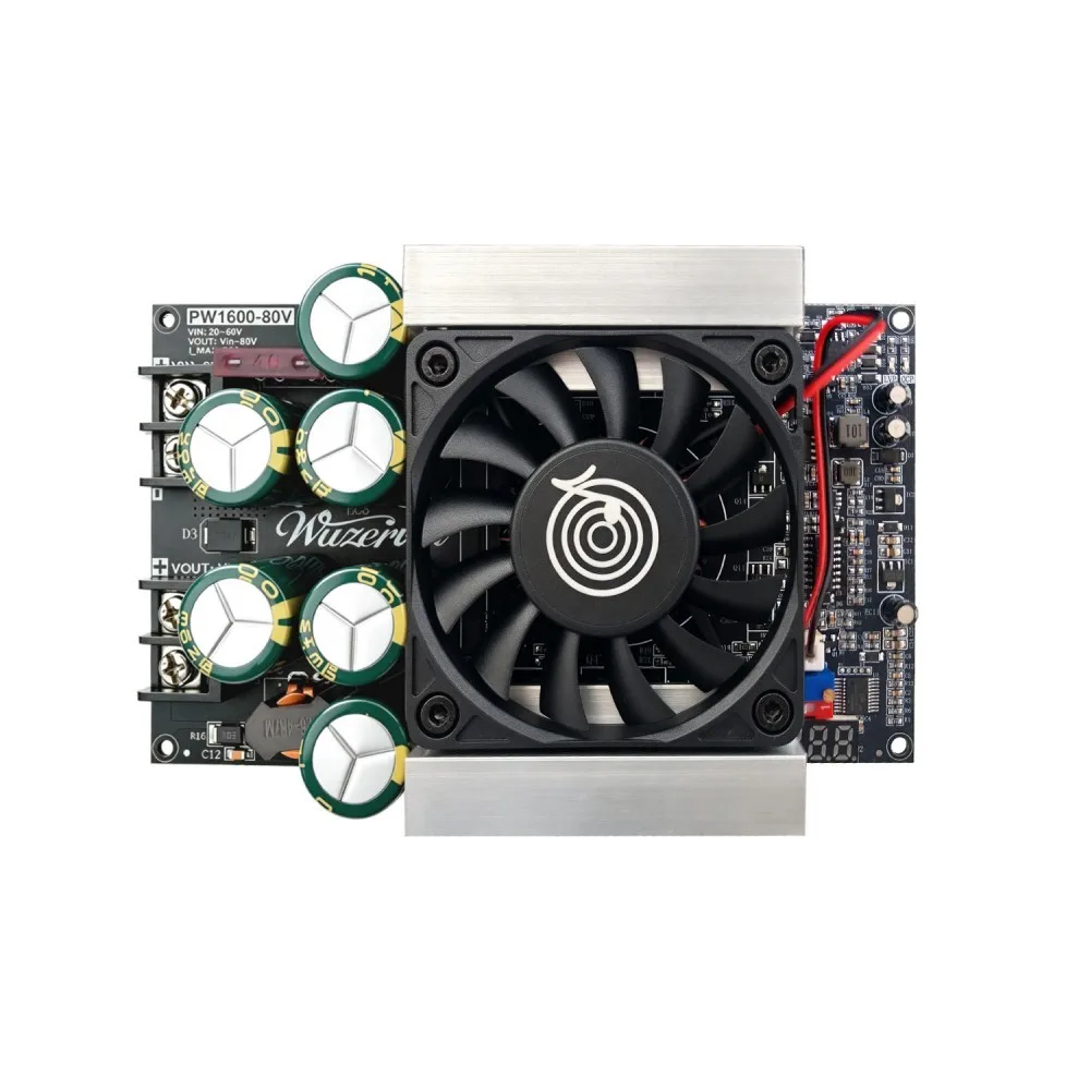 PW1600 Boost Power Supply for Audio Amplifier DC20-60V to 24-80V Adjustable 27A Low Ripple Full Power High Conversion Efficiency