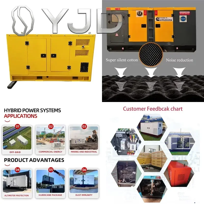 Electric Silent Generator Genset 250Kw 200Kwa 200/250 Kva Auto Start Remote Start Open Frame